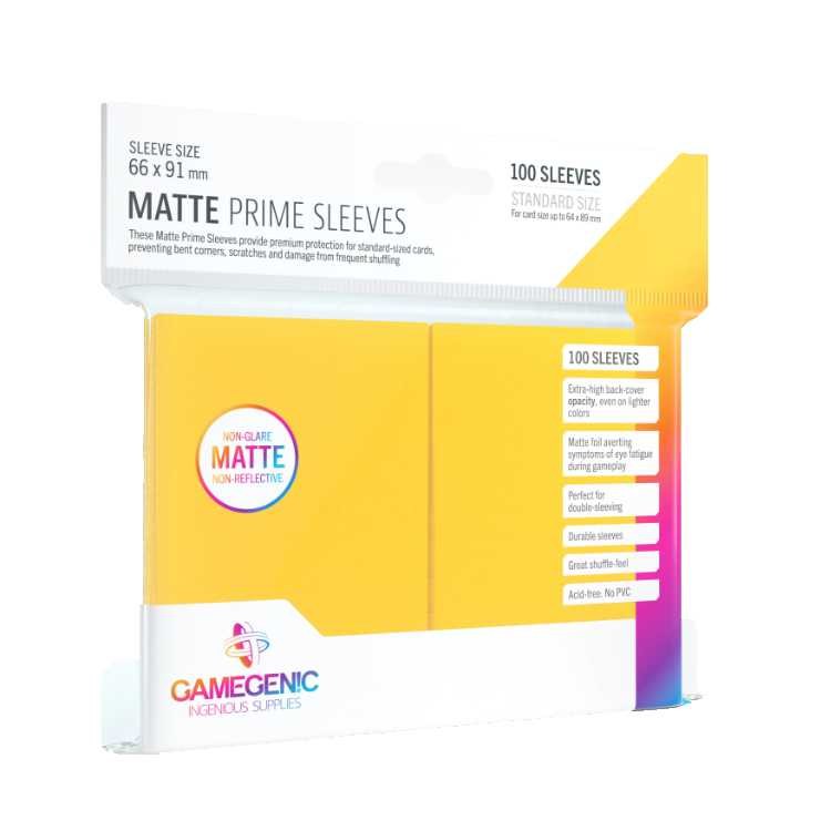 MATTE Prime Sleeves Yellow, Standard Size (100ct)