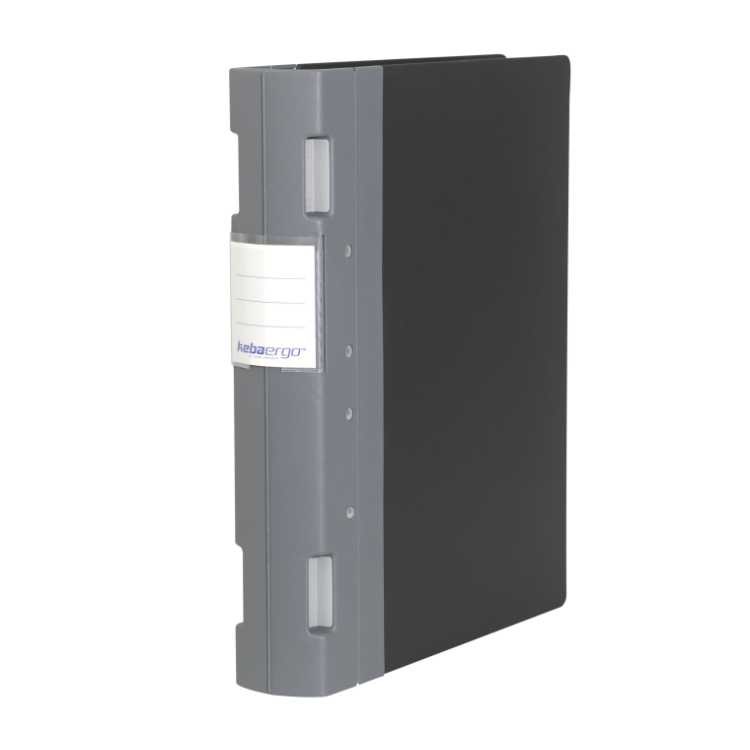 KEBAergo 4 Prong Ring Binder, Graphite