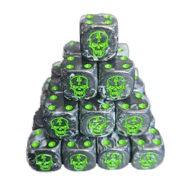 Robot Black and Grey D6 Dice Set - 10 Pack