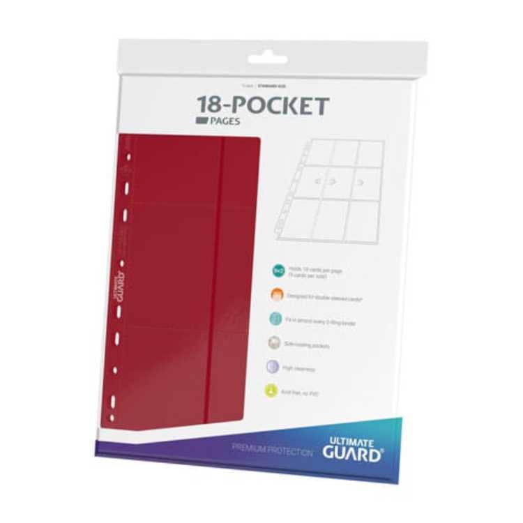 18-Pocket Pages Side-Loading Red (10ct)