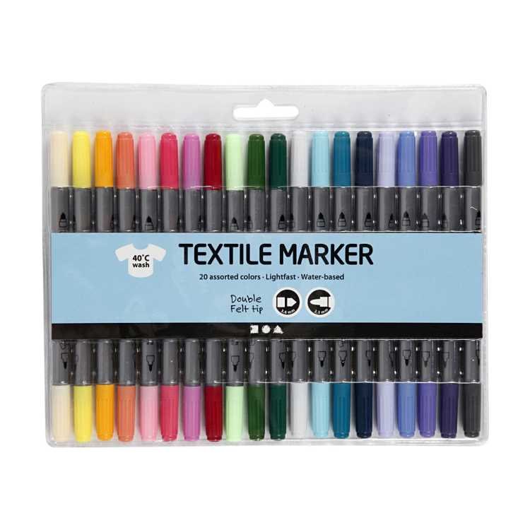 Textile Marker Pastel, 20ct