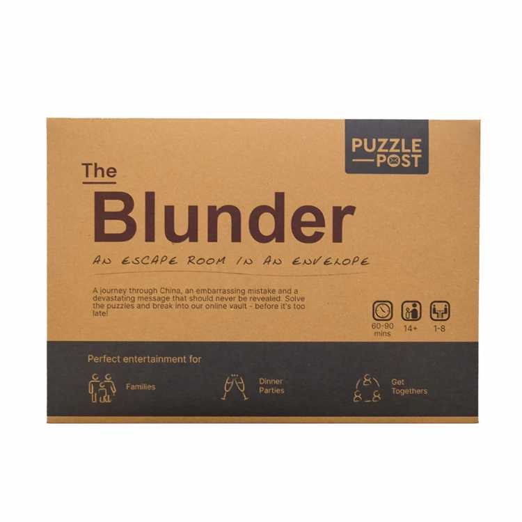 The Blunder: An Escape Room in an Envelope