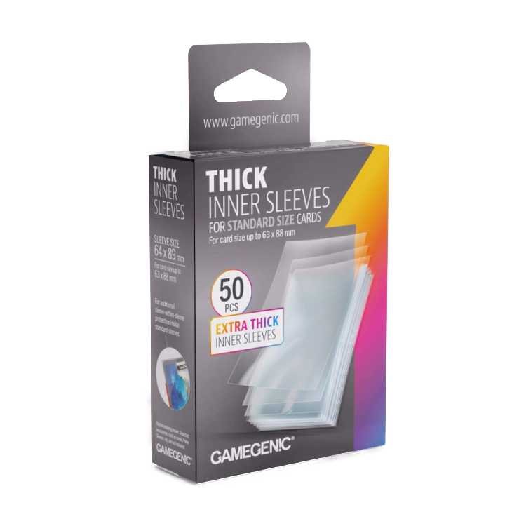 Thick Inner Sleeves Clear, Standard Size (50ct)