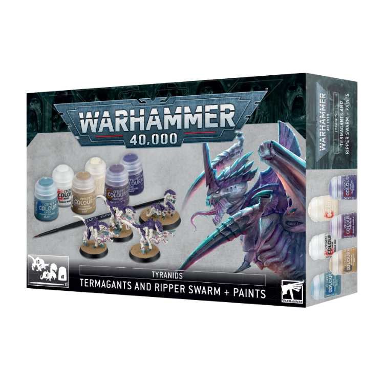 Tyranids: Termagants and Ripper Swarm + Paints Set