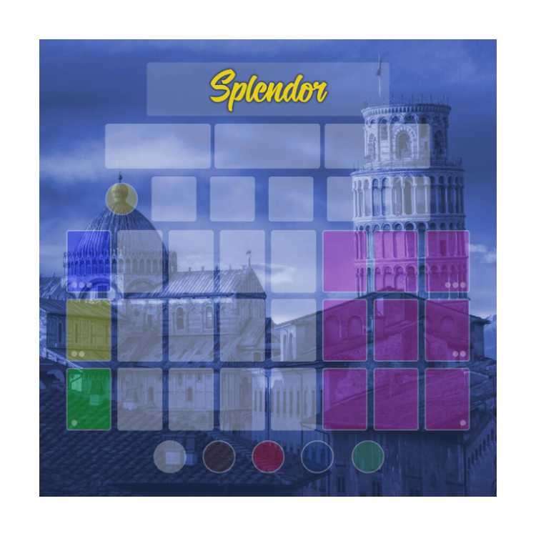 Splendor and Expansions 25" x 25" Stitched Playmat