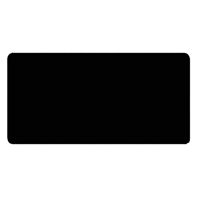 Black 24" x 14" Classic Size Black Stitched Playmat