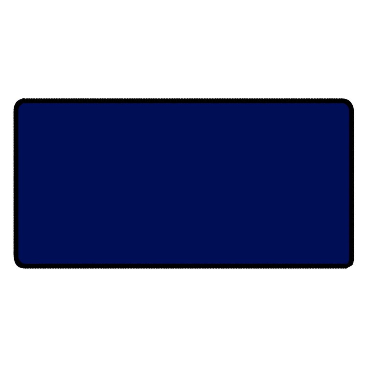 Blue 24" x 14" Classic Size Black Stitched Playmat