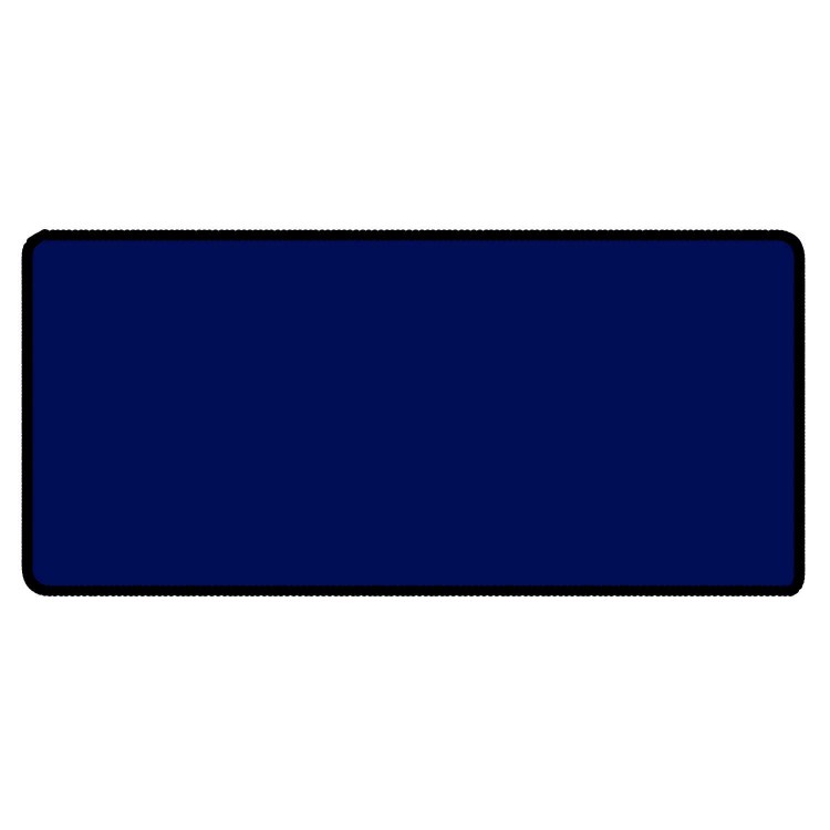 Blue 36" x 18" Desk Mat Size Black Stitched Playmat