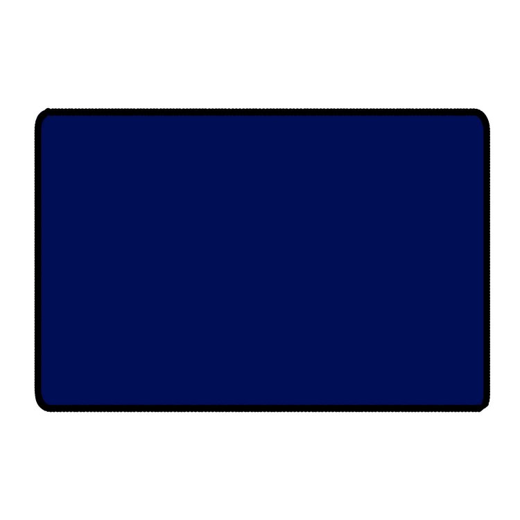 Blue 6ft x 4ft Epic Wargame Size Black Stitched Playmat
