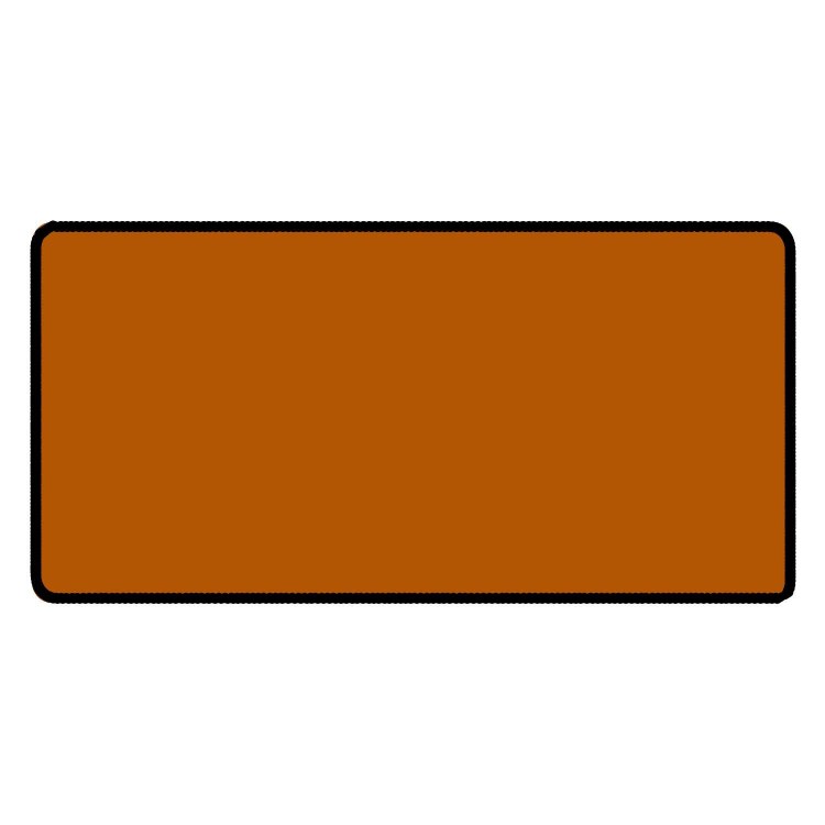 Burnt Orange 24" x 14" Classic Size Black Stitched Playmat
