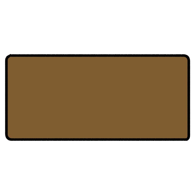 Brown 36" x 18" Desk Mat Size Black Stitched Playmat