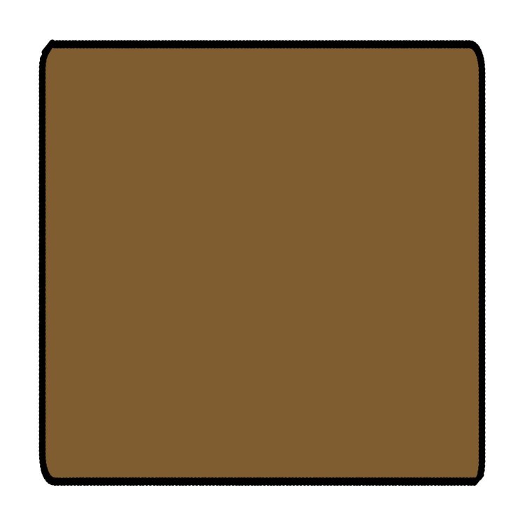 Brown 3ft x 3ft Coffee Table Size Black Stitched Playmat