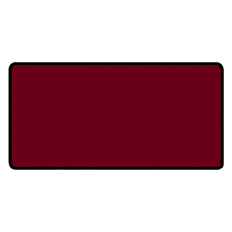 Deep Red 24" x 14" Classic Size Black Stitched Playmat