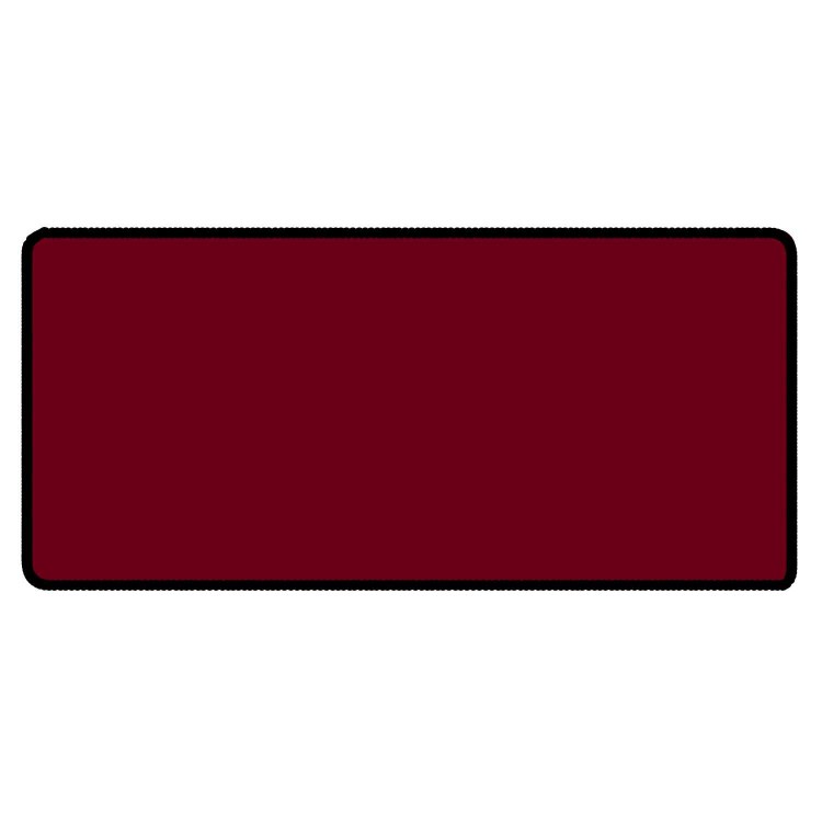 Deep Red 36" x 18" Desk Mat Size Black Stitched Playmat