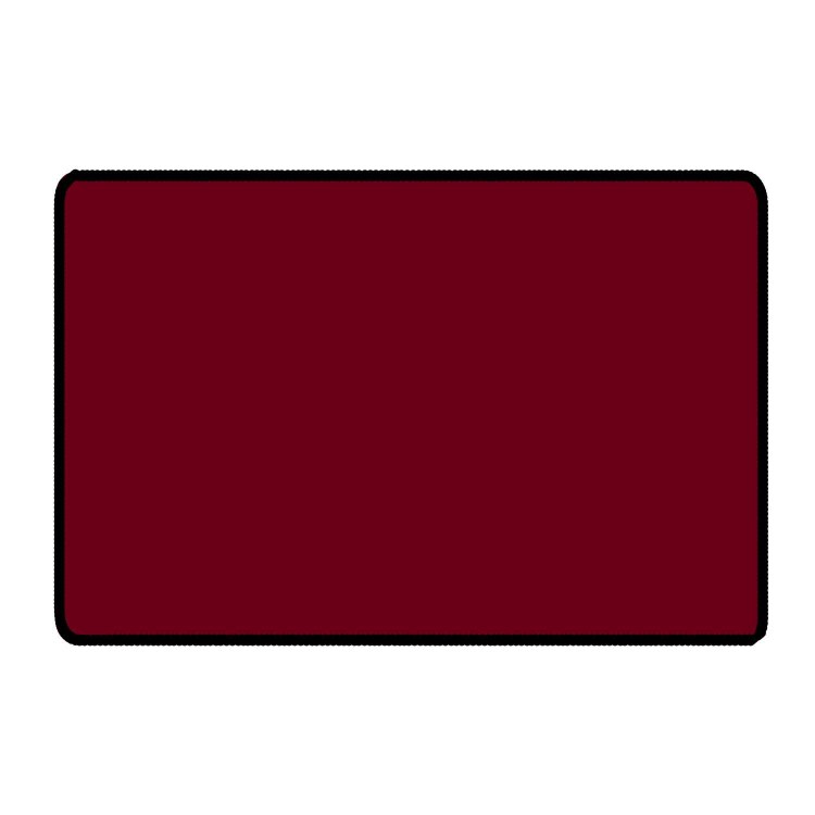 Deep Red 6ft x 4ft Epic Wargame Size Black Stitched Playmat