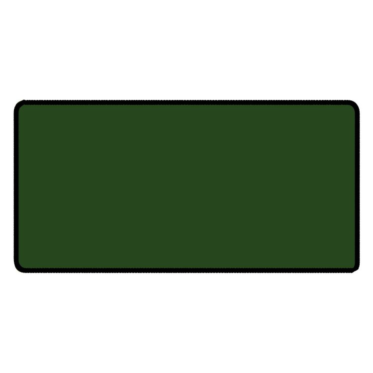 Forest Green 24" x 14" Classic Size Black Stitched Playmat