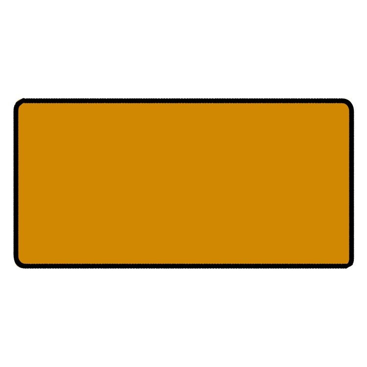 Golden Yellow 24" x 14" Classic Size Black Stitched Playmat