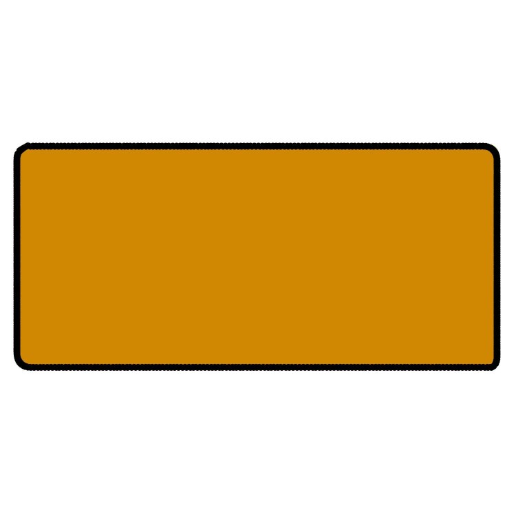 Golden Yellow 36" x 18" Desk Mat Size Black Stitched Playmat