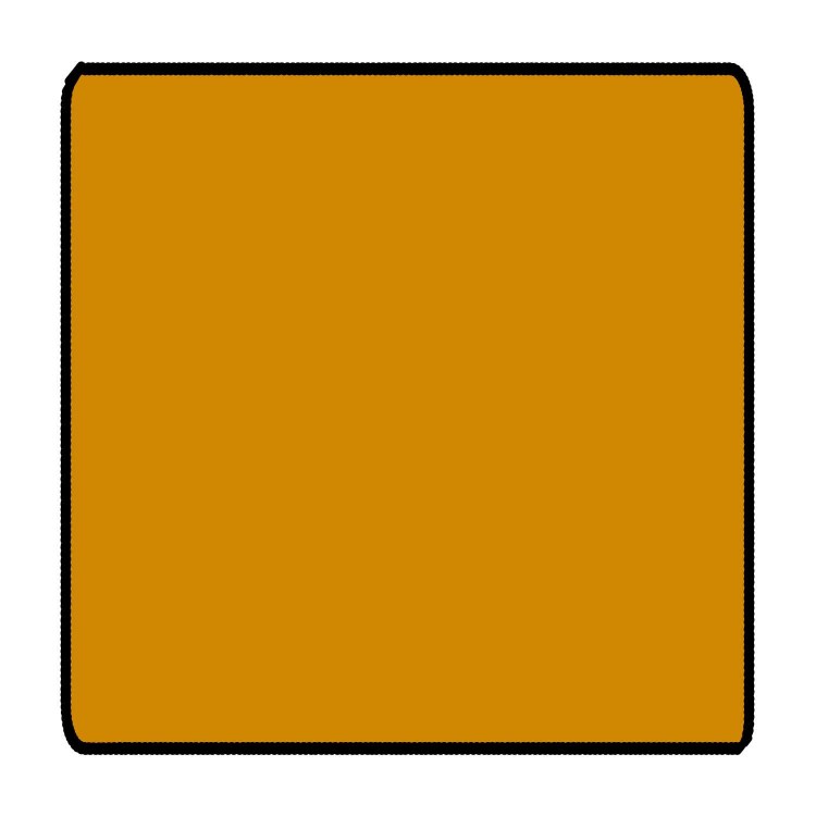 Golden Yellow 3ft x 3ft Coffee Table Size Black Stitched Playmat