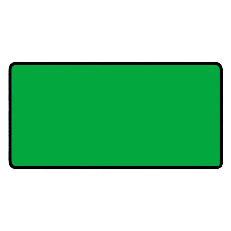 Light Green 24" x 14" Classic Size Black Stitched Playmat