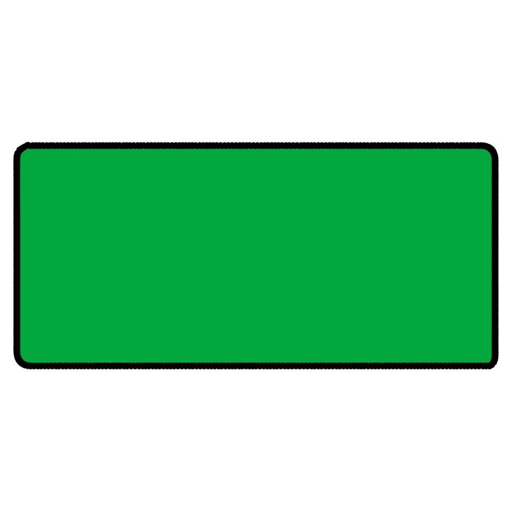 Light Green 36" x 18" Desk Mat Size Black Stitched Playmat