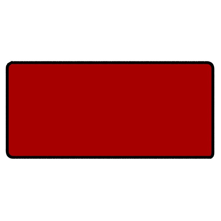 Red 36" x 18" Desk Mat Size Black Stitched Playmat