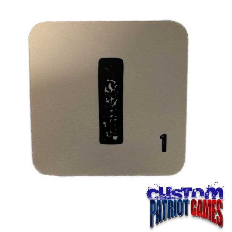 Scrabble Initial 4" Square Coaster - I