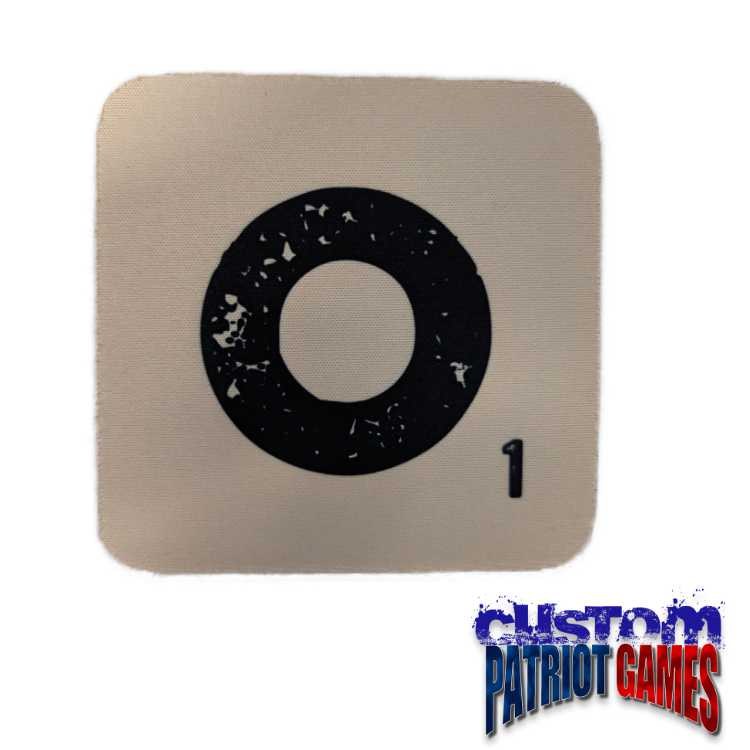 Scrabble Initial 4" Square Coaster - O