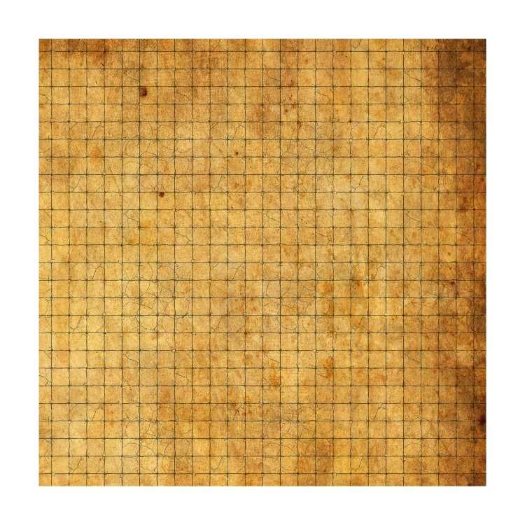Wipeable Ancient Grid on Parchment 25" x 25" Playmat