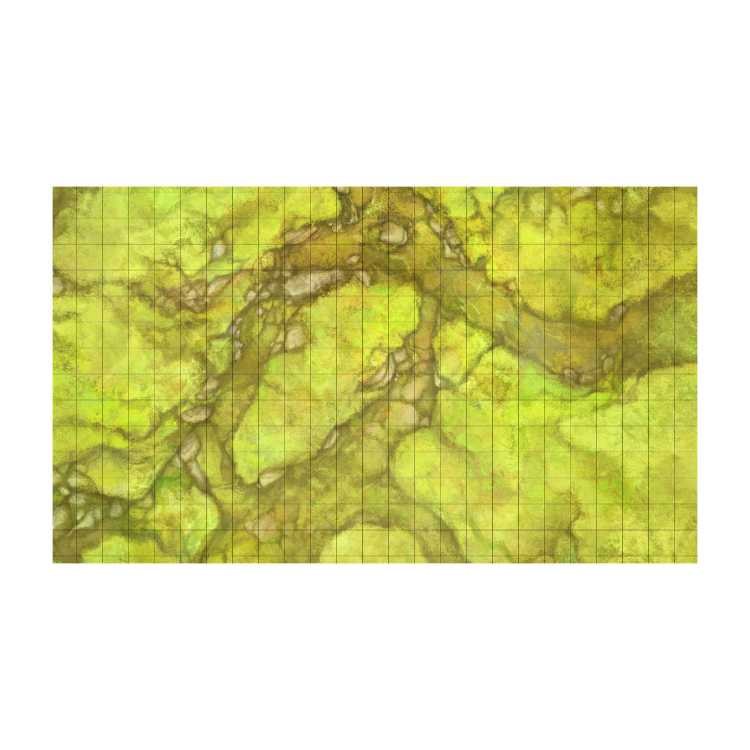Wipeable Plain Grid on Green Landscape 24" x 14" Playmat
