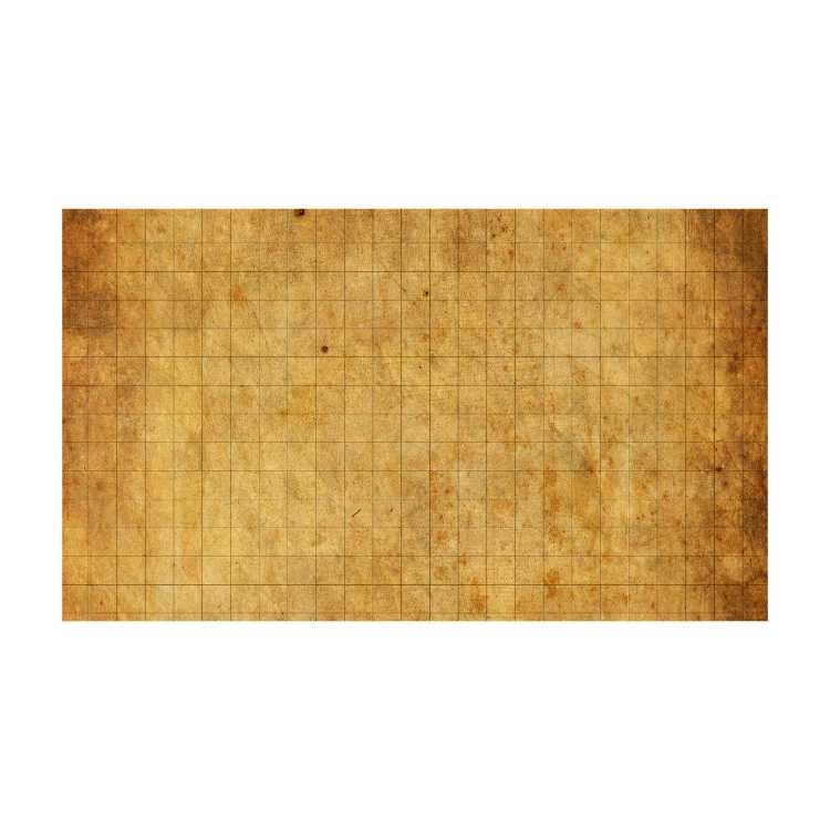 Wipeable Plain Grid on Parchment 24" x 14" Playmat