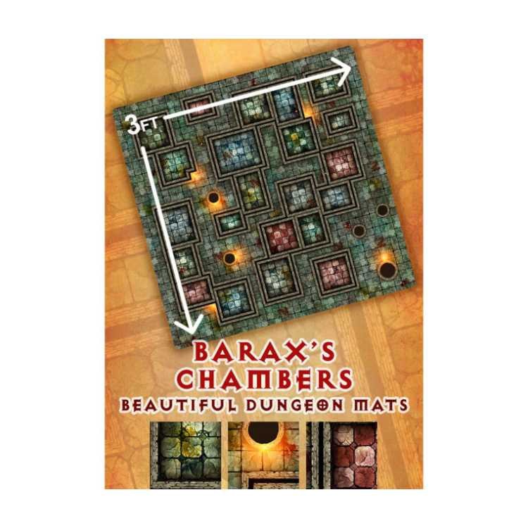 Barax's Chambers 3ft x 3ft Playmat with 2.5cm Tiles