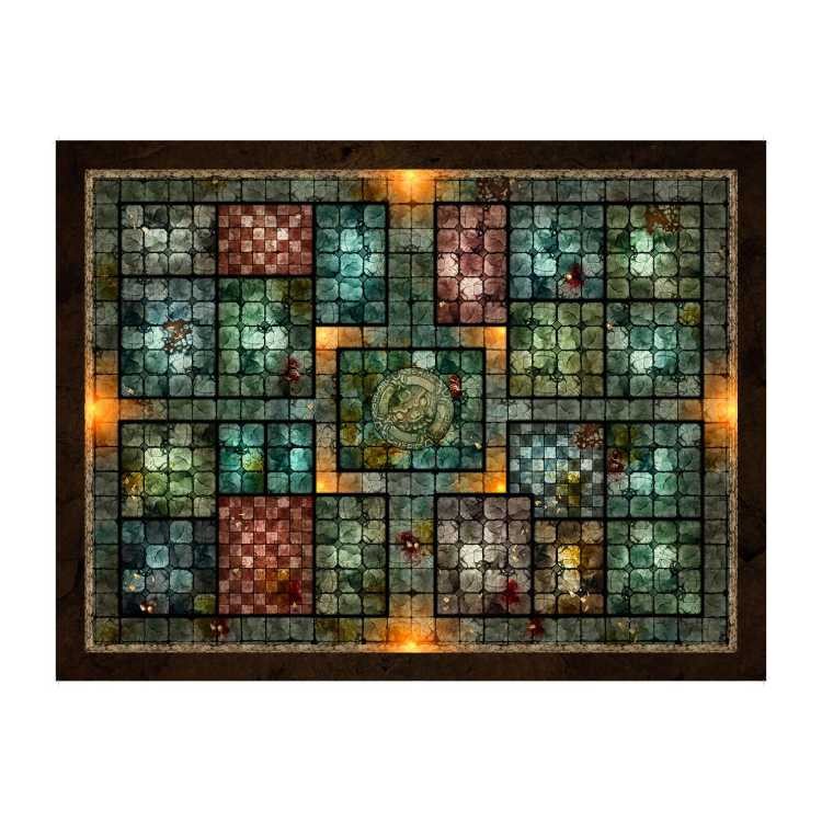 The Broadsword Dungeon 29" x 22" Playmat with 2.5cm Tiles