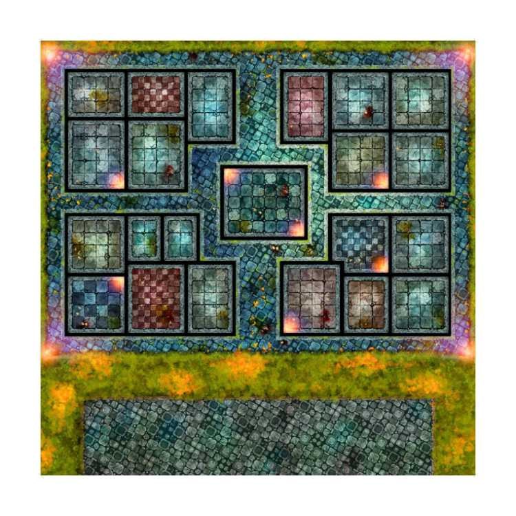 Dread Moon Rising Dungeon 3ft x 3ft Playmat (DM Version)
