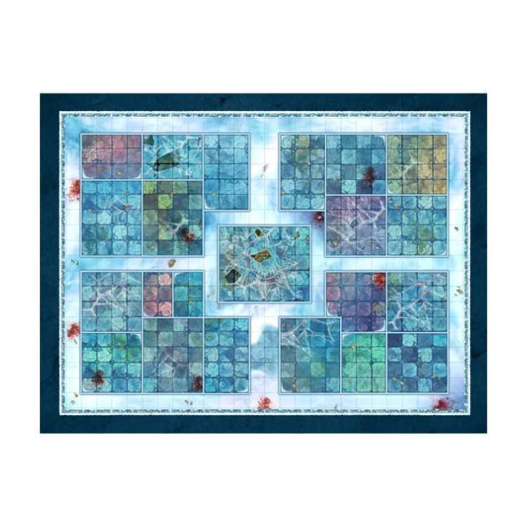 Icy Terror Dungeon 29" x 22" Playmat with 2.5cm Tiles