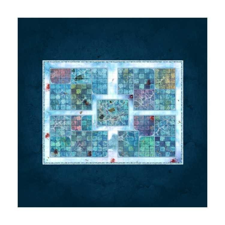 Icy Terror Dungeon 3ft x 3ft Playmat with 2.5cm Tiles