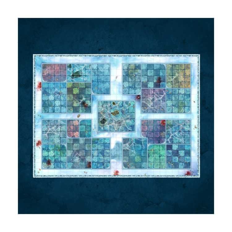 Icy Terror Dungeon 3ft x 3ft Playmat with 3cm Tiles