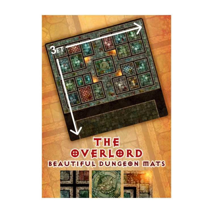 The Overlord Dungeon 3ft x 3ft Playmat with 2.5cm Tiles