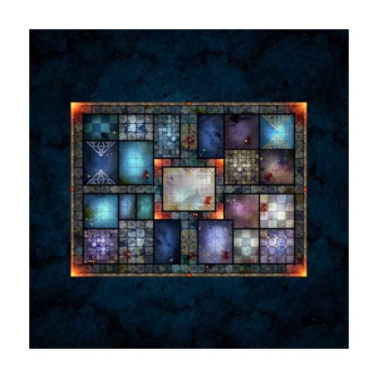 Reflections of the Elf Mage Dungeon 3ft x 3ft Playmat with 2.5cm Tiles
