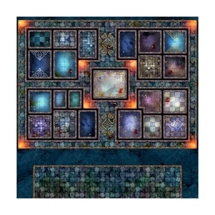 Reflections of the Elf Mage Dungeon 3ft x 3ft Playmat (DM Version)