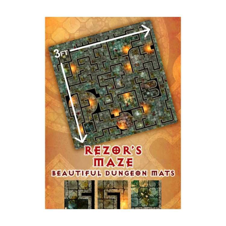Rezor's Maze 3ft x 3ft Playmat with 2.5cm Tiles