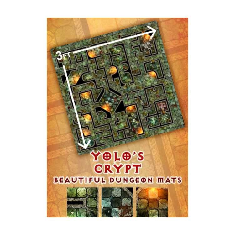 Yolo's Crypt 3ft x 3ft Playmat with 2.5cm Tiles
