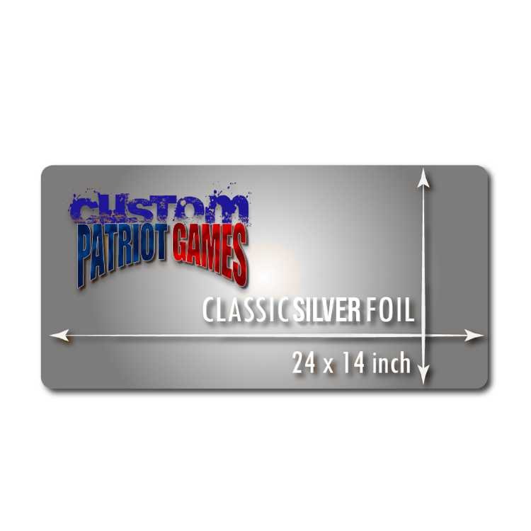 Custom 24" x 14" Classic Silver Foil Playmat