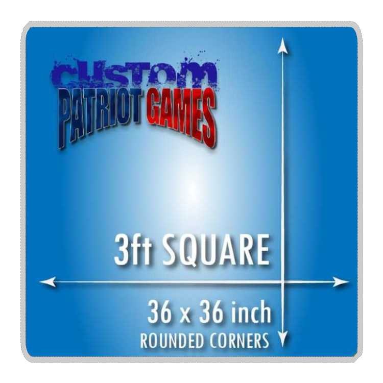 Custom 3ft x 3ft Table Top Invisible Stitched Playmat