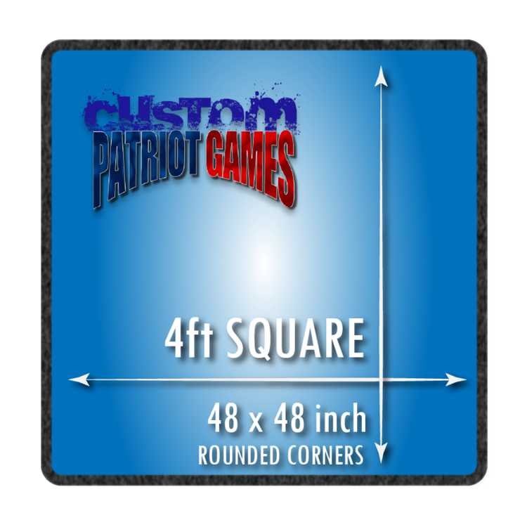 Custom 4ft x 4ft Square Black Stitched Playmat