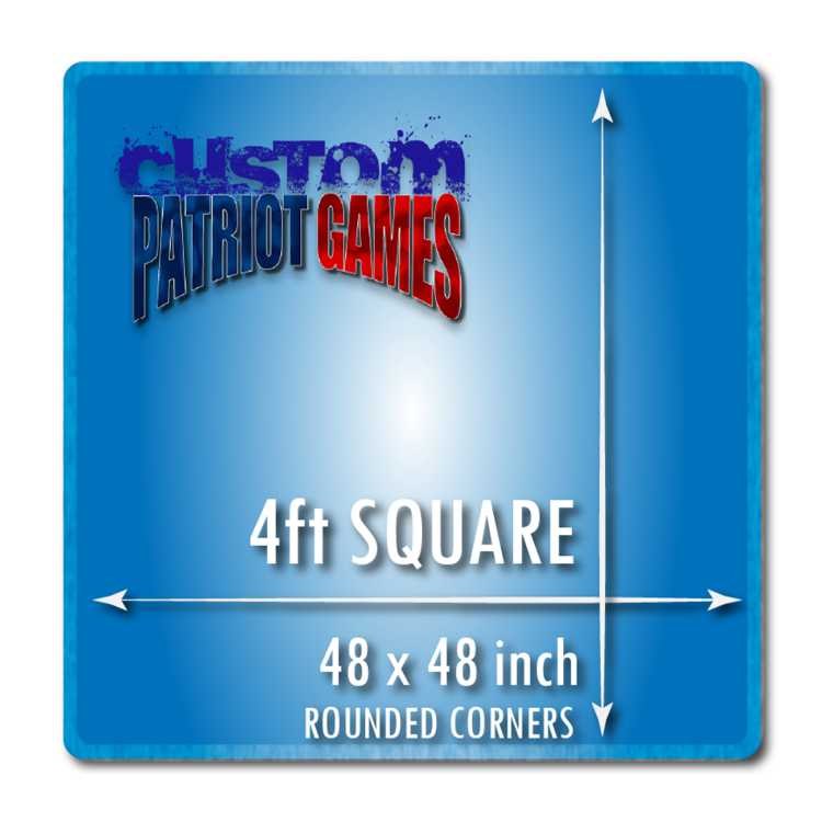 Custom 4ft x 4ft Square Invisible Stitched Playmat