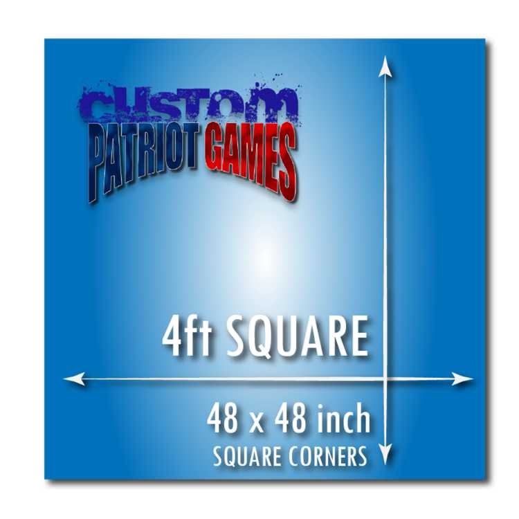 Custom 4ft x 4ft Square Playmat with Square Corners