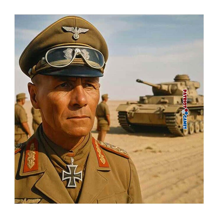 8" x 8" Military Themed Dice Tray - Rommel