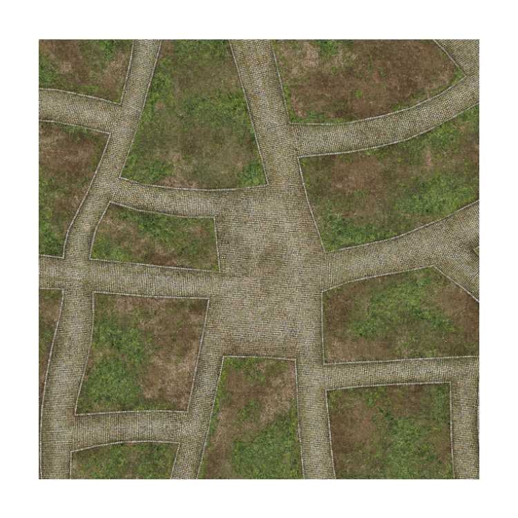 Cobbled Streets 4ft x 4ft Playmat