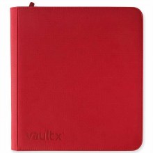 12-Pocket Zip Binder Fire Red